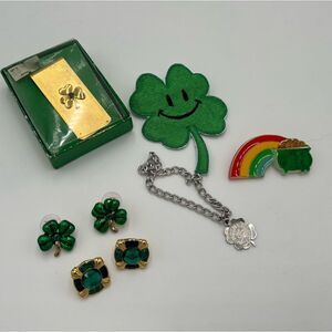 St. Patrick’s Day Jewelry Bundle. Jewelry Lot- Mainly Vintage. 6 Pieces.